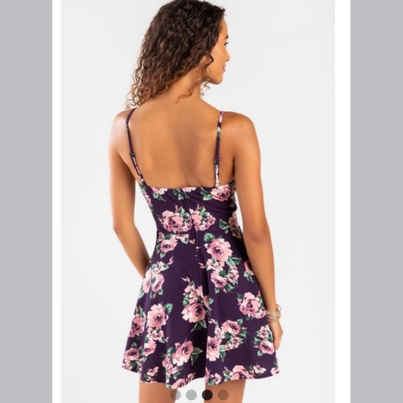 NWT Francesca's Floral Ladder Trim Mini Dress - Picture 4 of 11